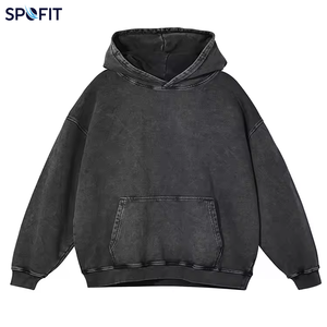 เสื้อฮู้ดดี้ปักลายบาติกแบบสวมหัว คอซิป 1/4  ผ้าฝ้าย 100% หนัก 300 กรัม ทรงหลวม ใส่ได้ทั้งชายหญิง สไตล์สตรีทแวร์  คอลเลคชั่นใหม่ ฤดูใบไม้ร่วง-ฤดูหนาว - Product Image 3