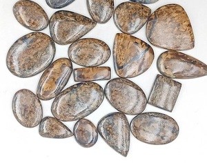 Cabochon en bronzite naturelle, pierre précieuse en vrac pour la création de bijoux, lot en gros - Product Image 2