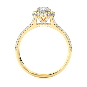Anillo de Diamantes Redondos de Lujo de 1.08CT del Fabricante en Oro Sólido de 18K, Joyería de Compromiso con Diamantes Naturales Personalizados - Product Image 6