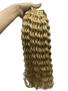 Paquete de Cabello Humano Virgen Remy 100% Natural Sin Procesar de Templo Indio, 26 Pulgadas, Rizado Profundo, Rubio 613, de Extensiones Indias, Venta al por Mayor - Product Image 2
