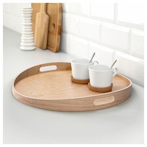 Bandeja de Servir Desechable Ecológica de Bambú con Asa, Bandeja de Comida de Bambú Natural para Catering y Eventos - Product Image 2