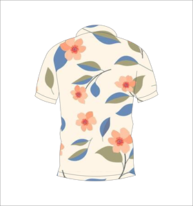Polo homme à manches courtes, imprimé floral personnalisé, décontracté, été, respirant, léger, tendance, pour le golf - Product Image 2