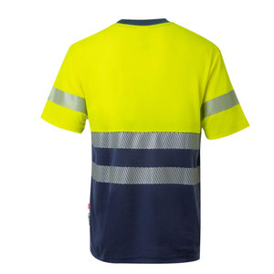 เสื้อยืดสะท้อนแสงสำหรับผู้ชาย แขนสั้น สีตัดต่อ สไตล์ชุดทำงาน เสื้อลำลองฤดูร้อน แห้งเร็ว ผลิตจากโพลีเอสเตอร์ - Product Image 5