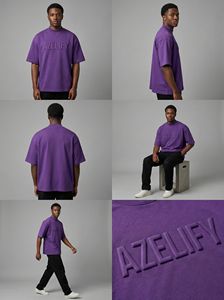 T-shirts pour hommes surdimensionnés de haute qualité en gros par Aznoix Industry, 100% coton, coupe ample. - Product Image 4