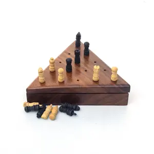 Triangualr Wooden Game with Pieces