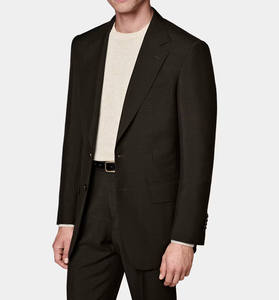 Costumes d'affaires personnalisés en gros, vestes classiques à manches longues, pantalons de costume slim fit, style formel pour jeunes hommes - Product Image 3