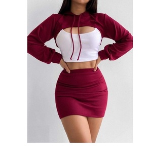 Sudadera Corta Blanca Sexy para Mujer, Sudadera con Capucha para Chicas, Logotipo Personalizado en la Parte Delantera, Diseño Moderno, Proveedor BD - Product Image 2