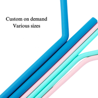 Paille en silicone flexible facile à nettoyer avec différentes tailles personnalisées sur demande avec les services d'usine