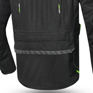 Veste de moto unisexe imprimée 5 Sports, grande taille, manches longues, noire avec accents verts, coupe-vent, toutes saisons - Product Image 5