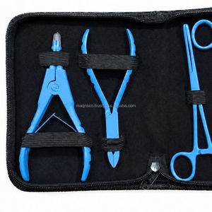 Stainless Steel Permanent Makeup Tool <b>Kit</b> with Tweezers Forceps Needle Holder and Wire Cutter for PMU Microblading and Beauty - Product Image 2