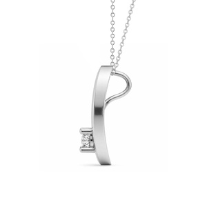 <b>Initial</b> <b>C</b> Letter Pendant <b>Necklace</b> With Round Cut Lab Grown Diamond 10k/14k Gold Unique-Style Luxury Alphabeted Pendant For Women - Product Image 5