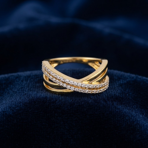 แหวนเพชรทองคำ 14K หลายวง |   0.38 กะรัต บริลเลียนท์คัท ความสะอาดระดับ SI |   เครื่องประดับแฟชั่นสุดหรูสำหรับผู้หญิง ของขวัญวันครบรอบ - Product Image 3