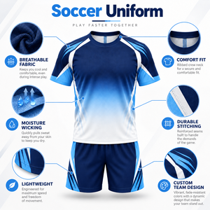 Tenues de football personnalisées offrant un ajustement confortable et des matériaux respirants pour les équipes, les clubs, les écoles et les académies. - Product Image 6