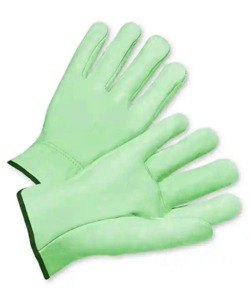 Leather Work Gloves Unisex All Seasons Daily Use Durable Cowhide Breathable Non Slip Protection - Product Image 3