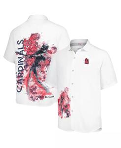 Camicia abbottonata bianca da uomo St. Louis Cardinals Veracruz Ace isolani | Tommy Bahama - Product Image 1