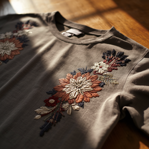 Camiseta de Algodón Grueso Bordada para Hombre, Camiseta Casual Premium Gruesa OEM - Product Image 4