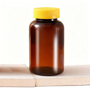 300 CC AMBER PET <b>PLASTIC</b> PCR PACKER BOTTLE 42-400 NECK FINISH - Product Image 4