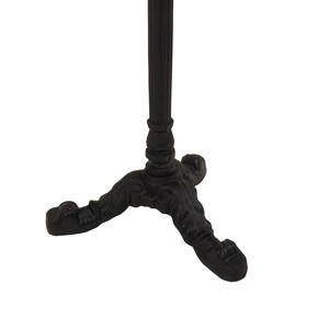 Mesa de Mármol Cuadrada Blanca de Estilo Industrial con Base de Metal Pesado Negra, Mesa de Comedor para Jardín y Bistro al Aire Libre - Product Image 3