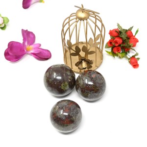 Sphère de pierre de sang de dragon naturelle polie en vrac, écologique, mini boule de cristal, artisanat de guérison Feng Shui pour la maison - Product Image 3