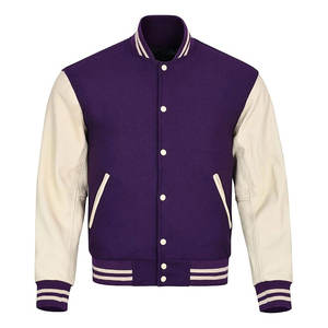 Chaqueta Varsity, Chaqueta Letterman de Béisbol, Lana y Cuero de Primera Calidad, Unisex, Baloncesto, Universidad, Ropa Deportiva Clásica para Hombre - Product Image 1