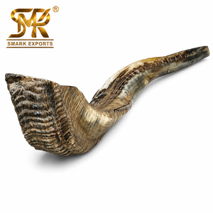 Shofar de Cuerno de Carnero Hecho a Mano, Cuerno Natural Curvado, Instrumento Ceremonial Judío para la Oración y Adoración en Rosh Hashanah y Yom Kippur - Product Image 1