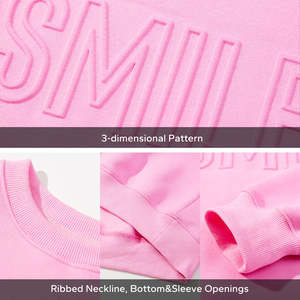 เสื้อสเวตเชิ้ตโลโก้ 3 มิติแบบนูน สำหรับผู้ชายและผู้หญิง ทรงหลวม คอกลม เนื้อผ้านุ่มสบาย เหมาะสำหรับใส่ในฤดูหนาว สไตล์สตรีทแวร์ - Product Image 4