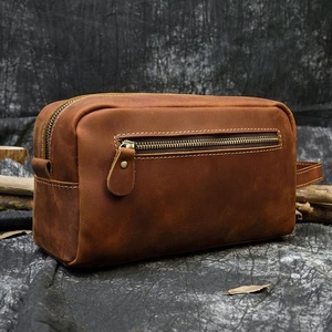 Bolsas de cosméticos de cuero de la mejor calidad, elegantes, ecológicas, con cierre de cremallera, portátiles, impermeables, para maquillaje, precio al por mayor. - Product Image 3