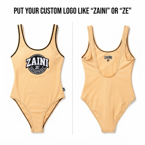 Maillot de bain une pièce pour femme en polyester et élasthanne de qualité supérieure, 220 GSM, col rond, athlétique, avec logo brodé personnalisé - Product Image 1