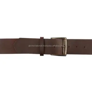 Ceinture en cuir noir pour homme, décontractée, de haute qualité, avec boucle à roulettes, finition mate unie, couture complète et rivets réglables, - Product Image 1