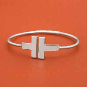 <b>Silver</b> Moissanite Diamond Cross Minimalist Open Bangle Design <b>Cuff</b> <b>Bracelet</b> - Product Image 1