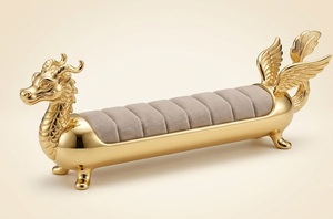 Moderno Soporte para Anillos con Forma de Gato, Organizador de Joyas de Metal, Base de Terciopelo, Regalo Perfecto para Amantes de los Gatos - Product Image 4