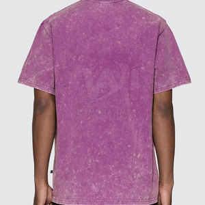 T-shirts pour hommes en coton léger 100 %, effet délavé, respirants, style streetwear, coupe ample, imprimés, très demandés. - Product Image 2