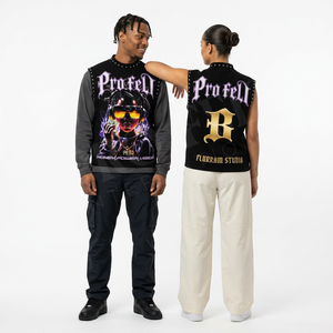 Débardeur graphique tendance, streetwear, personnalisé, imprimé, été, décontracté, punk, hip hop, col rond, t-shirt - Product Image 2