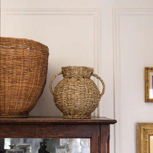 Jarrón Tejido de Pasto Marino Natural con Asas, Hecho a Mano, Ecológico, Decoración del Hogar, Estilo Bohemio, para Pedidos al por Mayor - Product Image 5