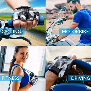 Guantes de Ciclismo Profesionales, Cómodos Guantes para Bicicleta con Acolchado Absorbente de Impactos, Agarre Antideslizante, Tela Transpirable y Duraderos - Product Image 5