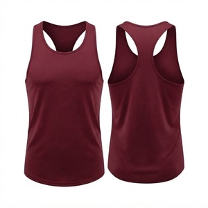 160GSM Breathable Performance Racerback Tank Top Custom Logo Moisture Wicking Gym <b>Singlet</b> Wholesale - Product Image 5