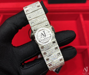 Montre mécanique de luxe Miyota, cadran carré, cristal, bracelet de 20 mm, acier inoxydable de 41 mm, bracelet en pierres précieuses, montre-bracelet unisexe, cadeau - Product Image 6
