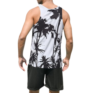 Full Sublimation Beach High Quality Custom Logo Design Men Gym <b>Stringer</b> Tank Top Fitness Clothing Cotton Sleeveless <b>Vests</b> - Product Image 2