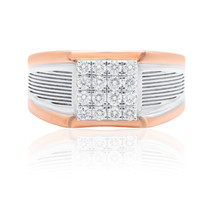 Großhandel 14KT Roségold Herren Luxus Natürlicher Diamant Ehering Verlobungsring Jubiläumsgeschenk-Optionen - Professionelle Zertifizierte Qualität