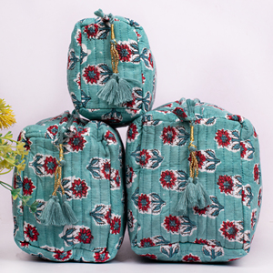 Set de Bolsas de Maquillaje Multifuncionales y Elegantes, Diseño Floral, Ecológicas, Lavables, para Viaje, Neceser de Cosméticos - Product Image 2
