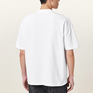 Camiseta de Alta Calidad para Hombre, Blanca, Lisa, 220g, Holgada, Oversize, Manga Corta, Cuello Redondo, Informal, de Algodón Jersey - Product Image 6