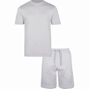 Men's T-shirt and Shorts <b>Set</b> Latest Design Fashion Wear Printing Summer T Shirt Short <b>Sets</b> Casual Solid Men T-shirt Short <b>Sets</b> - Product Image 1