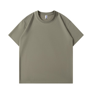 T-shirt Col Rond en Mélange Coton Bambou 240G Poids Lourd, Coupe Oversize Épaules Tombantes, Manches Trois-Quarts – Fabrication Chine Bangladesh - Product Image 5