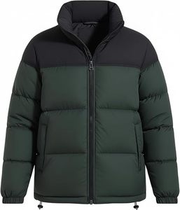 Custom Wholesale Mens Two Tone <b>Puffer</b> <b>Jacket</b> Stand Collar Winter Heavyweight Warm Bubble Coat OEM ODM - Product Image 1
