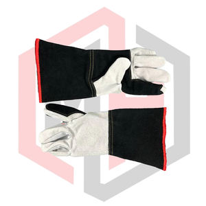 Guantes de Soldadura MIG/TIG de Cuero Vacuno Dividido, Resistentes, Duraderos, 11 oz, Resistentes a Desgarros, Anti-Corte, Anti-Calor, para Bomberos - Product Image 6