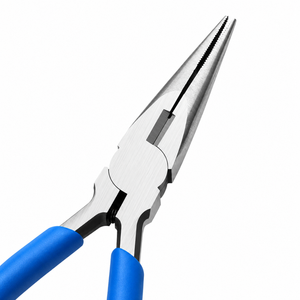 Needle Nose Pliers Long Nose Plier with Wire <b>Cutter</b> Spring Loaded Custom Logo High Quality Carbon Steel Hand Tool Wholesale OEM - Product Image 3