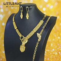 Parures de bijoux traditionnelles arabes plaquées or 24 carats, design creux vintage, en laiton, pour mariée, parures de bijoux lourdes pour mariage et fête, vente en gros
