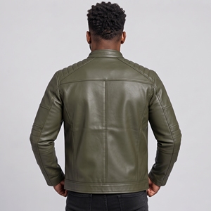 Vêtements de course pour moto, veste en simili cuir avec finition durable, coupe confortable, fermeture éclair, design résistant au vent - Product Image 6