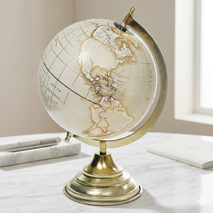 Globo Terráqueo Grande para Escritorio Ejecutivo con Mapa del Mundo Detallado y Coloreado | Construcción de Hierro y Plástico |   Soporte Sólido para Decoración Educativa y de Oficina - Product Image 3