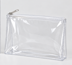 Clear Transparent Plastic Cosmetic <b>Bag</b> <b>With</b> Your Custom Print Zipper Pouch Small <b>Makeup</b> Organizer Water Resistant Travel Case - Product Image 3